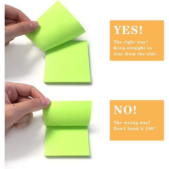 8 Pads Pop Up Sticky Notes 3x3 Refills Bright Colors Self-Stick Notes Pads Super - Picture 4 of 8